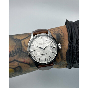 Custom Seiko Mod • White Silver Cocktail Presage • 40.5mm